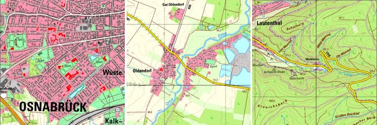 Topographische Karte 1 : 25 000 (TK25)  Landesamt für Geoinformation und Landesvermessung 