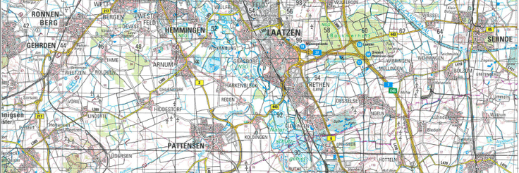 topographische karte braunschweig Topographische Karte 1 100 000 Tk100 Landesamt Fur Geoinformation Und Landesvermessung Niedersachsen topographische karte braunschweig